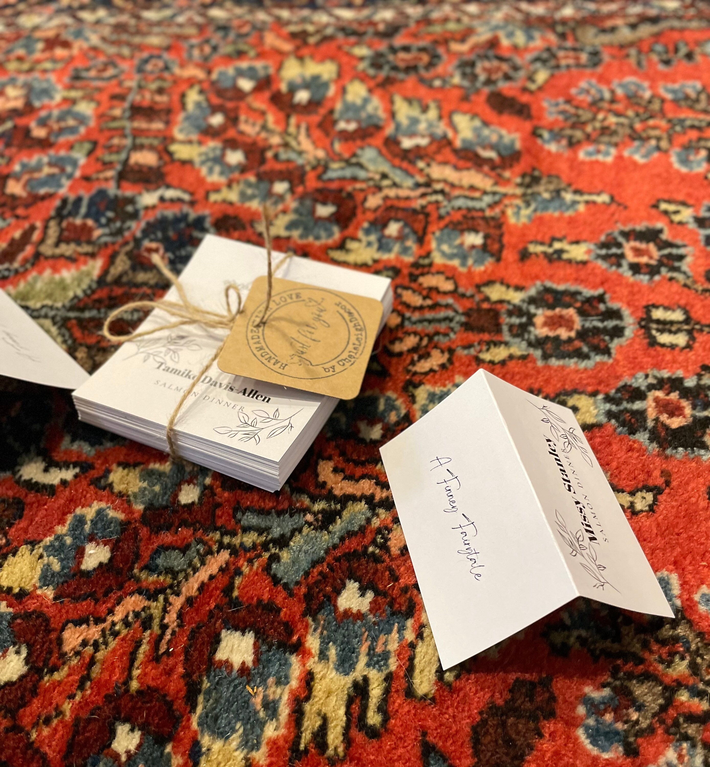 Printed Cardstock Place Card Double Sided Place Cards Etsy