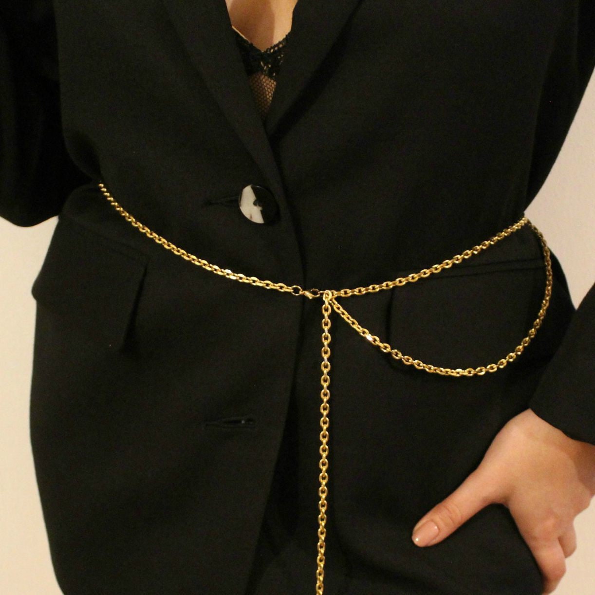 BSL Double Waist Chain Belt 18K Gold Plated Eco-friendly