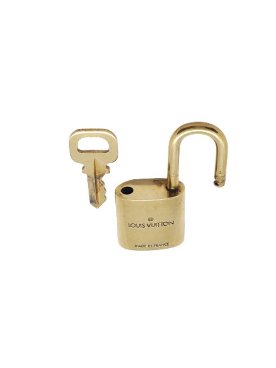 Authentic Louis Vuitton Gold Brass Lock and Key Set 308 