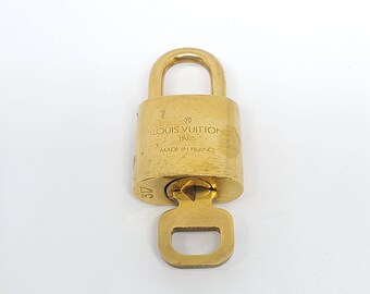 Vintage Gold Brass Lock and Key Set #318 by Louis Vuitton