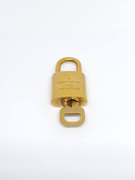 Vintage Gold Brass Lock and Key Set #310 by Louis Vuitton