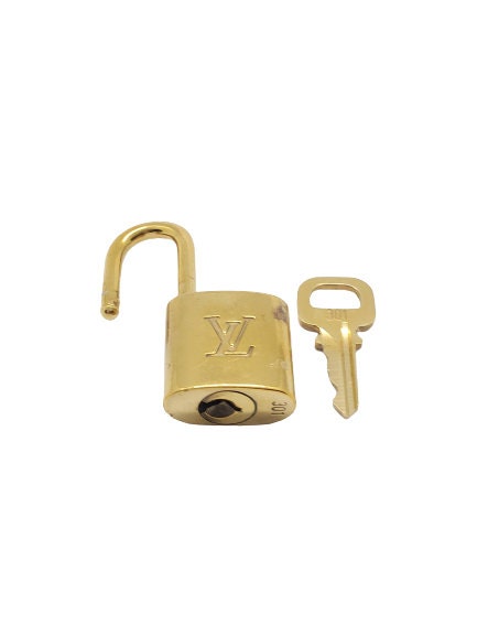 LOUIS VUITTON Padlock and 1Key No.301 Gold Tone Authentic from