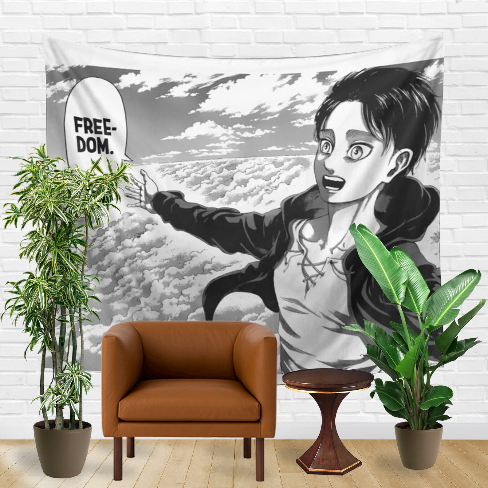 Eren Jaeger freedom panel Tapestries Eren Jaeger freedom | Etsy