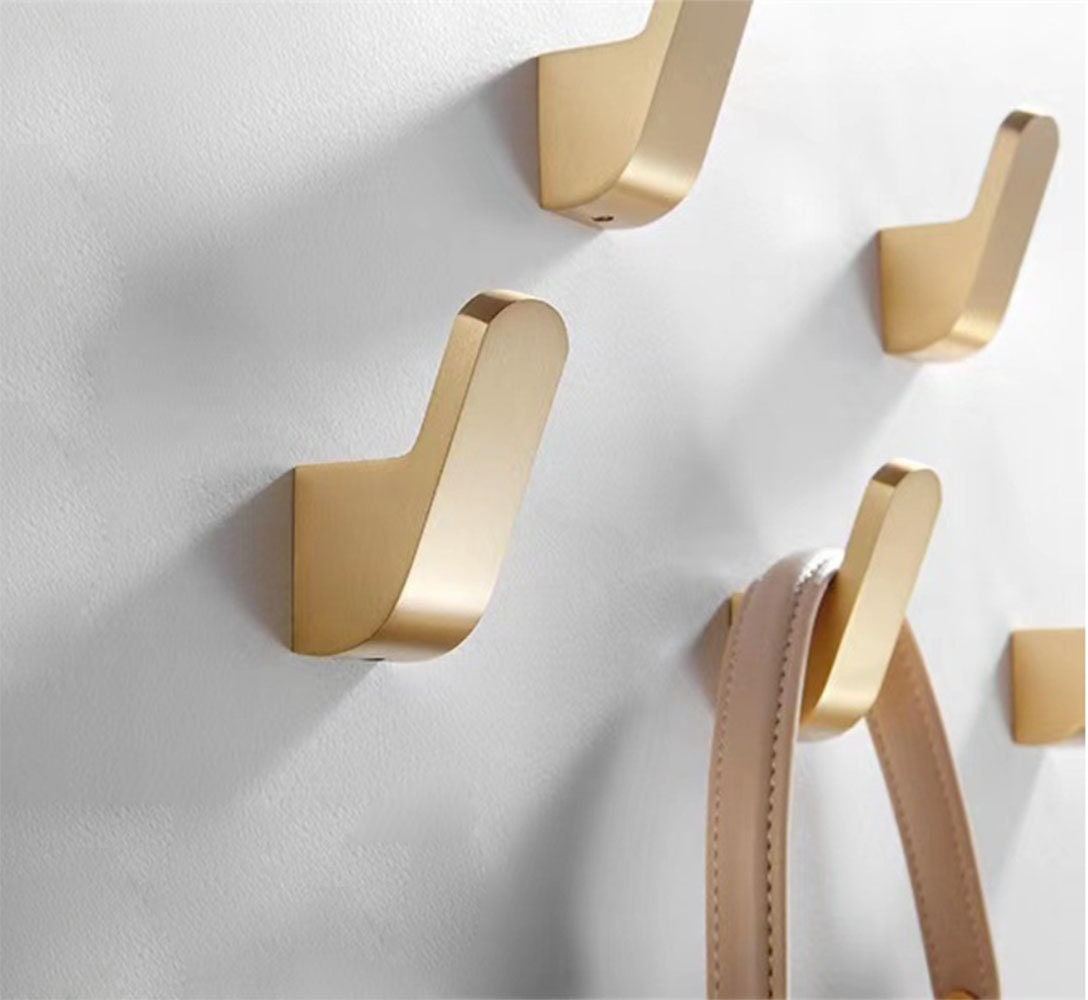 Brass Solid Hooks Coat Wall Hook Wall mounted Coat Hangers Racks Hooks Bathroom Towel Scarves Keys Hook Hardware Etsy