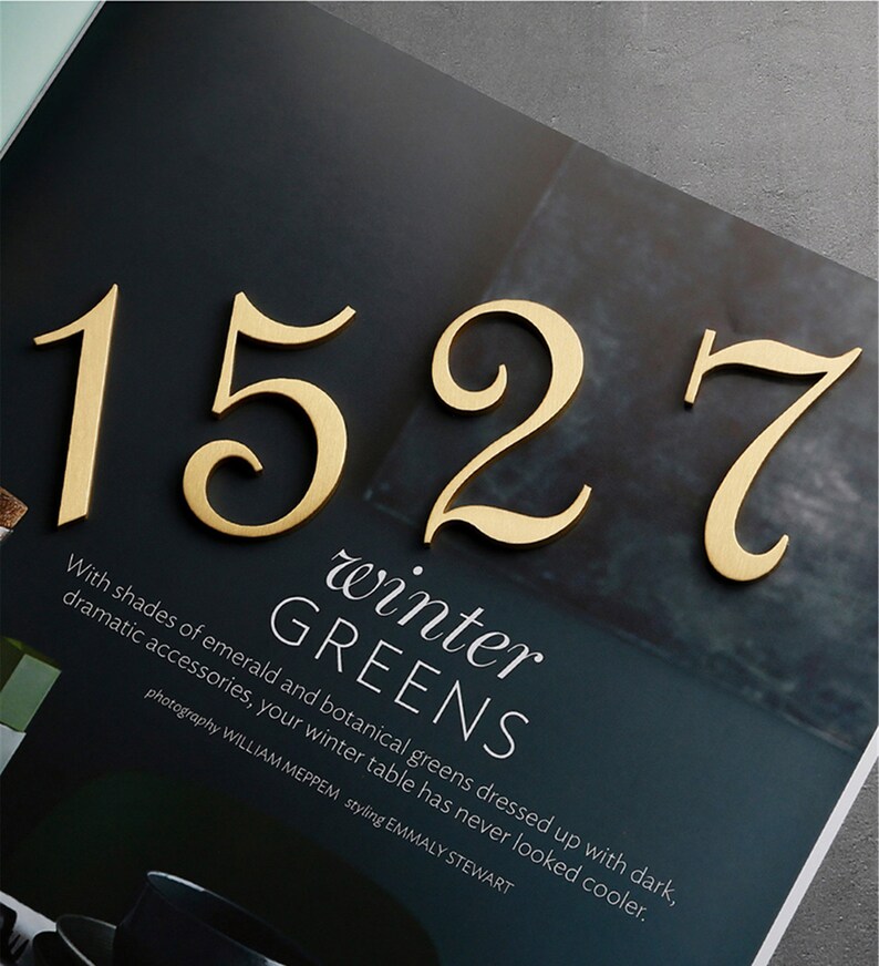 Selfadhesive Brass House Door Numbers for Address Door Etsy