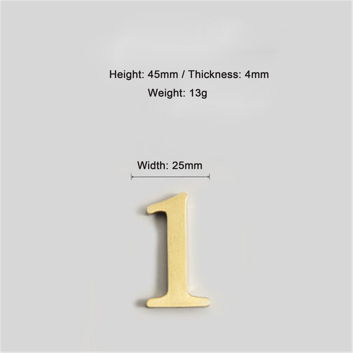 Selfadhesive Brass House Numbers Symbols Alphabet for Address Etsy