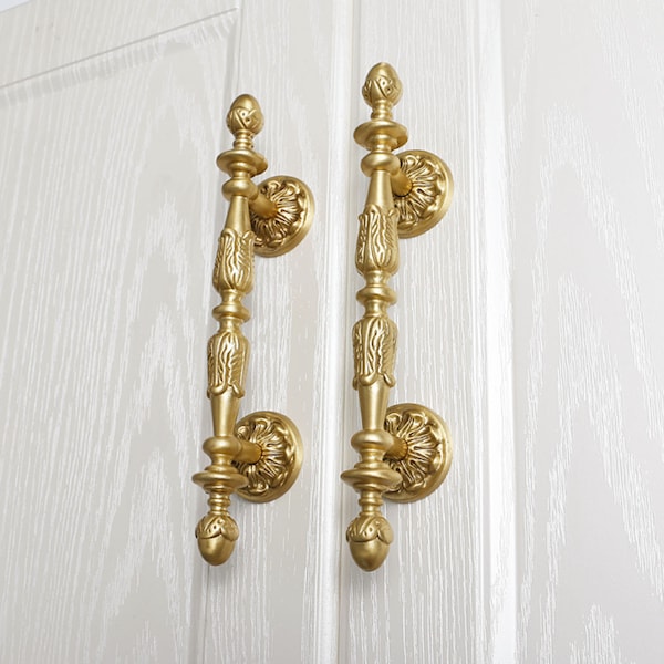 Brass Gold Drawer Pulls Curved Arch Drawer Handles Cupboard Kitchen Cabinet Dresser Wardrobe Door Long Pull