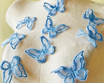 2 Ply Lace Butterfly Applique Sewing Patches for DIY Costume Dress Decor