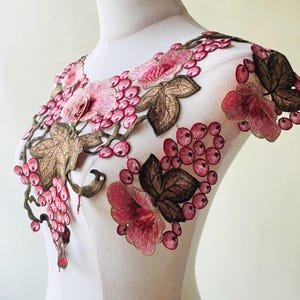 Flower Guipure Embroidery Lace Applique Collar Sewing on Designs Patches for DIY Costume Dress