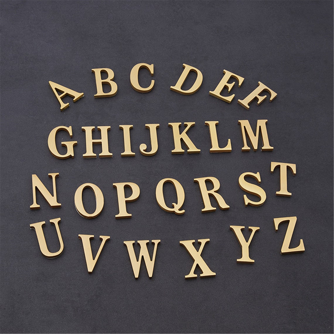 Selfadhesive Brass House Numbers Symbols Alphabet for Address Etsy