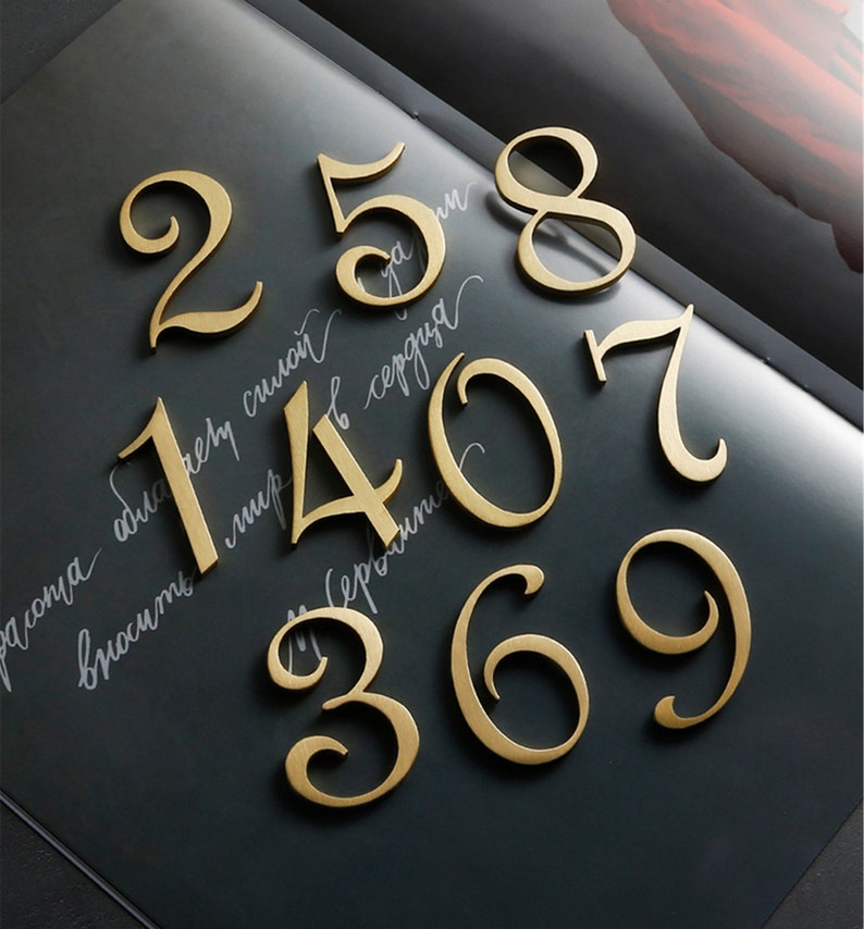 Selfadhesive Brass House Door Numbers for Address Door Etsy