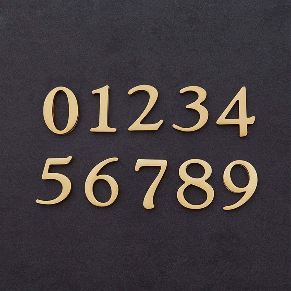 Selfadhesive Brass House Numbers Symbols Alphabet for Address Etsy
