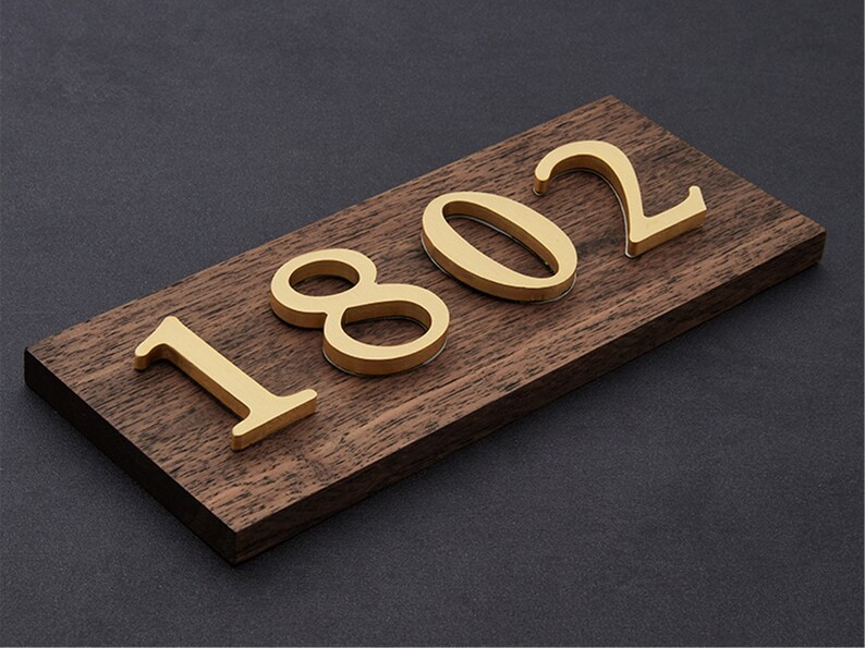 Selfadhesive Brass House Numbers Symbols Alphabet for Address Etsy