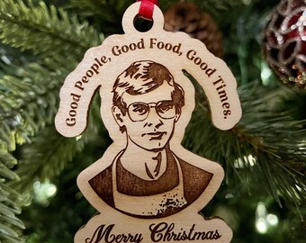 Jeffrey Dahmer Christmas Ornament, Sick Humor, Dark Humor, Funny