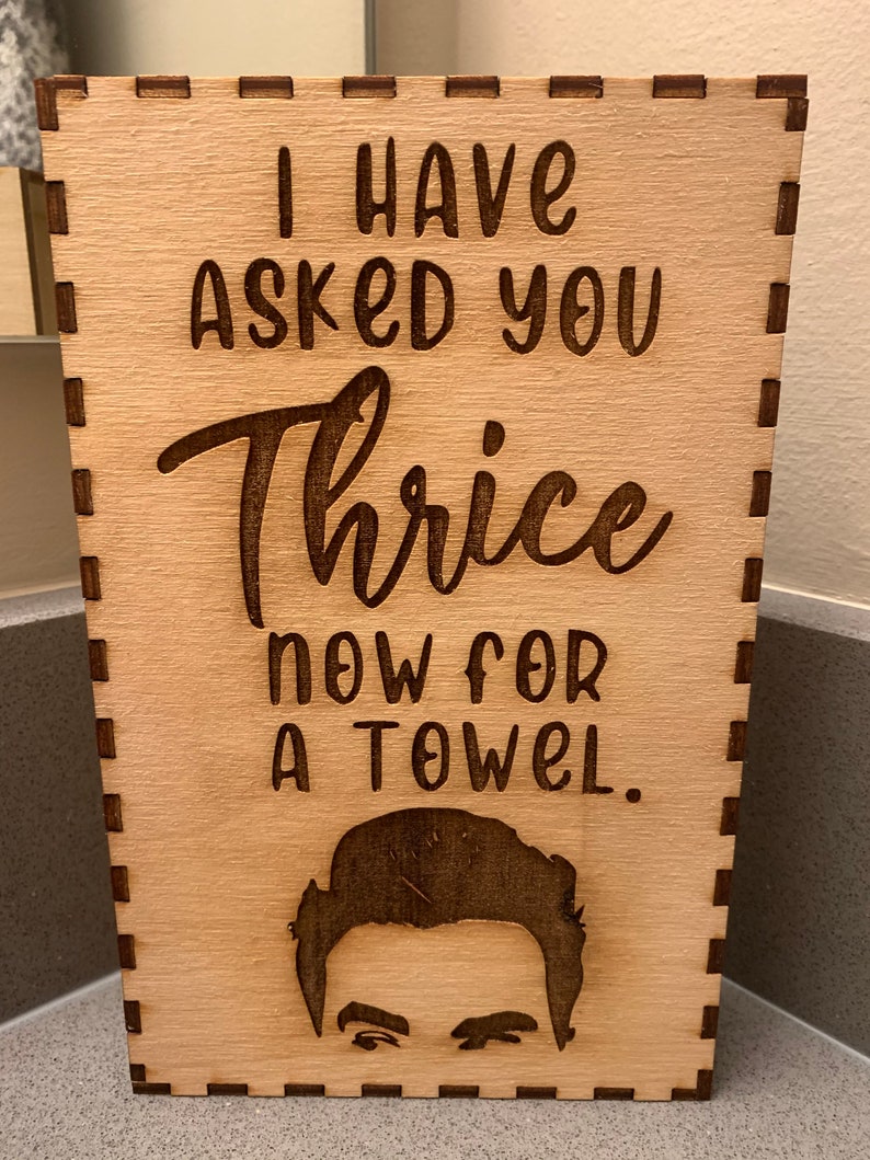 Schitt's Creek Thrice Towel Box Sign Etsy