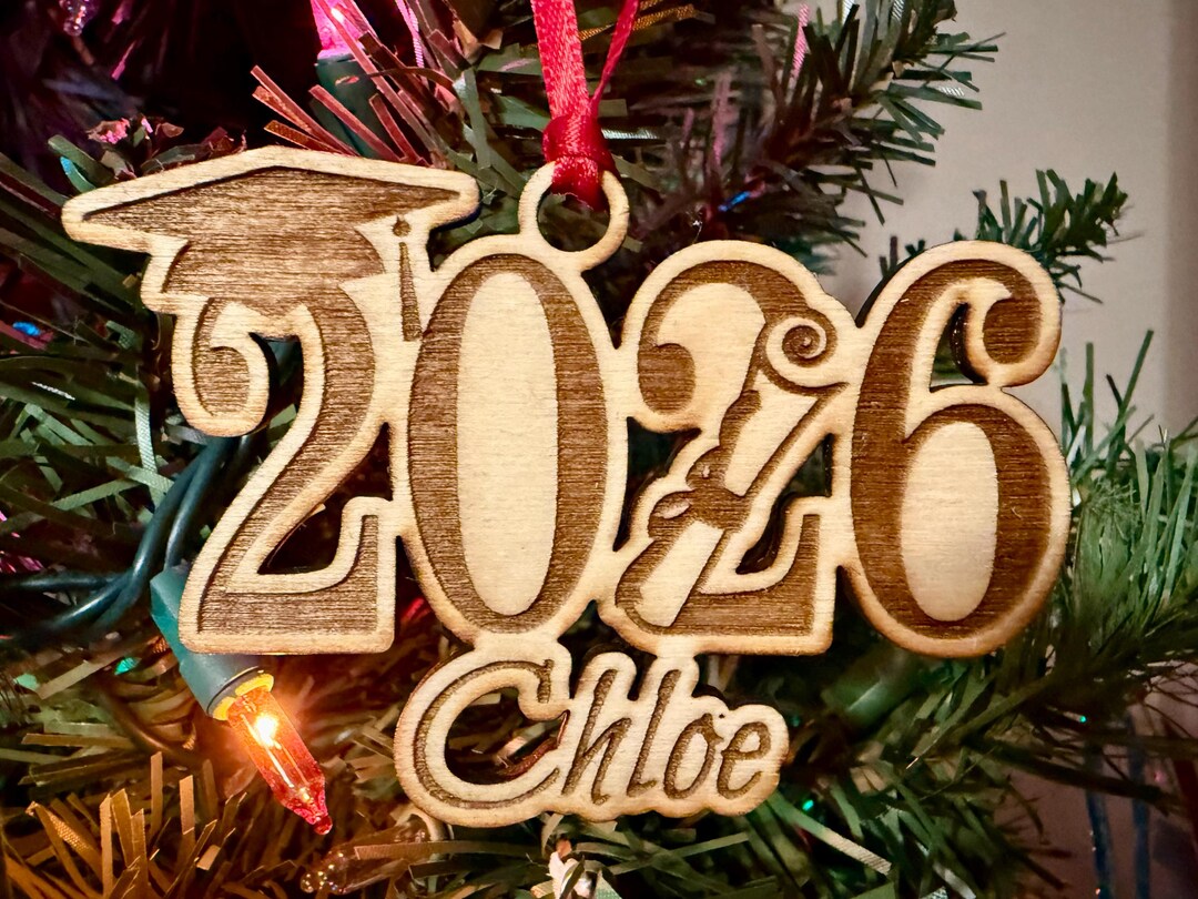 Congrats Grad Ornament | Cap and Gown | Class of 2026 | Personalized ...