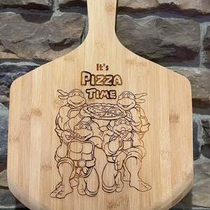 Turtles Pizza Peel, Cutting Board, Cheese Board, Charcuterie Board, TMNT, Teenage Mutant Ninja Turtles, Housewarming Gift, Wedding Present