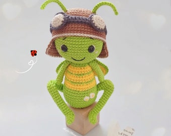 Crochet pattern Grasshopper Grischa / Crochet pattern Grasshopper Grischa / Amigurumi / PDF / Download / German and English