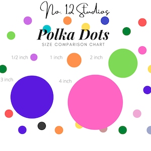 50 POLKA DOTS Vinyl Decals Choice of Colors and Sizes