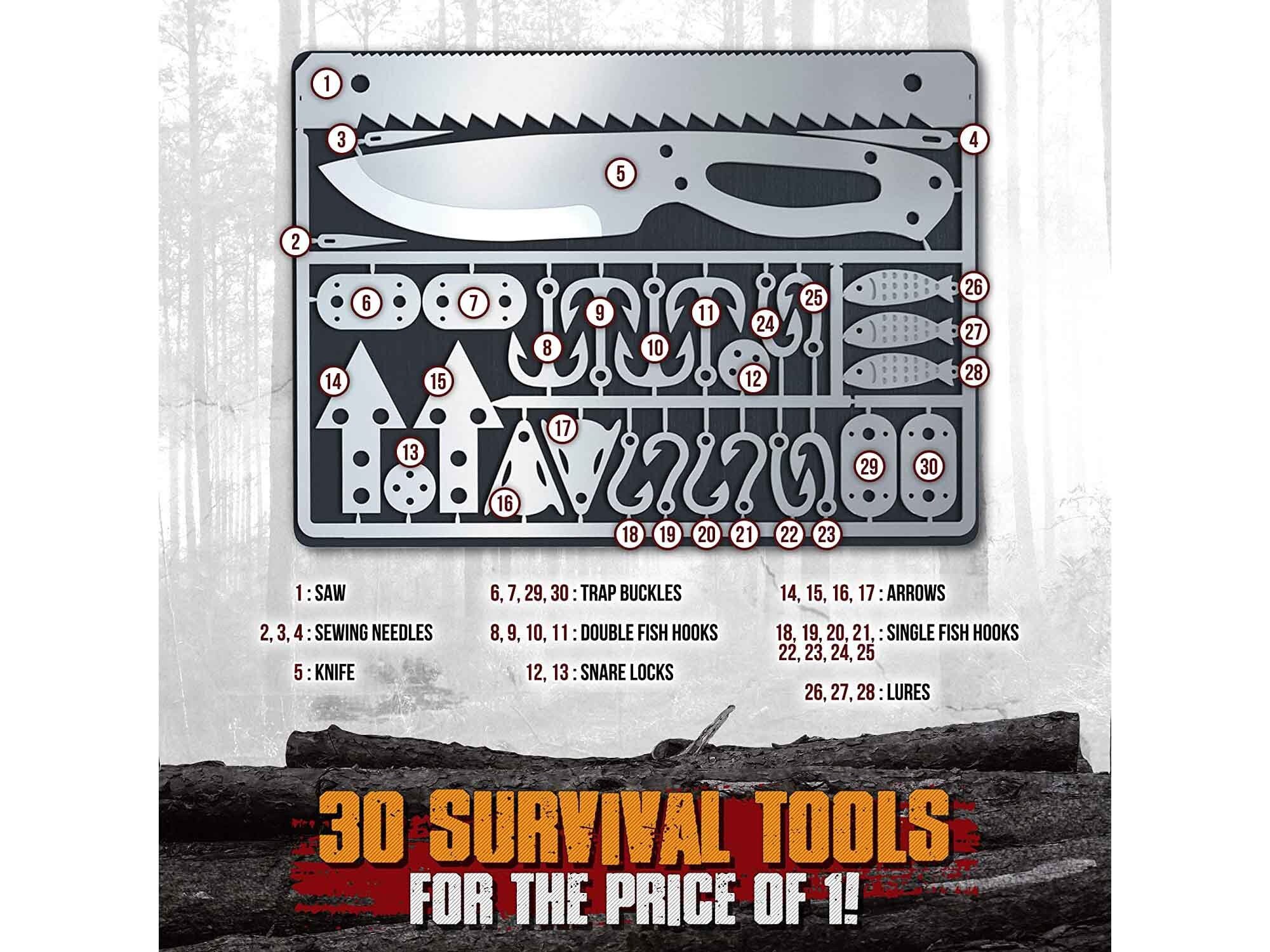 Survival Card Multi Tool Men's Gift Etsy