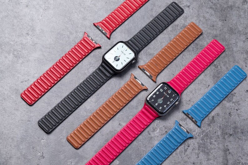 Apple Watch Leather link strap band for iWatch series Etsy