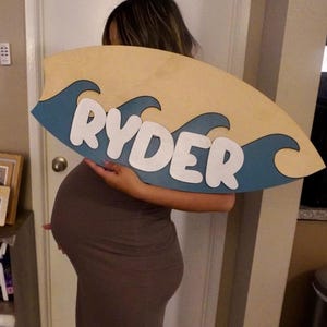 Personalized Name Surfboard Sign Wall Decor