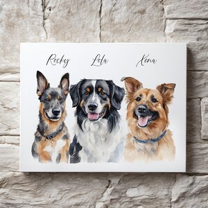 Pintura de gato, retrato de mascota, acuarela de mascota, retrato personalizado de gato, retrato personalizado de perro, regalo para mascota, pintura de perro, regalo conmemorativo para mascota imagen 4