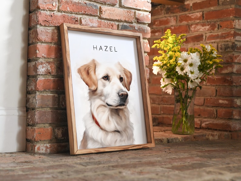 pet portrait, Pet drawing, Custom Dog Portrait, Custom pet Portrait, pet gift, Dog Painting, pet memorial gift, watercolor pet, pet artwork image 6