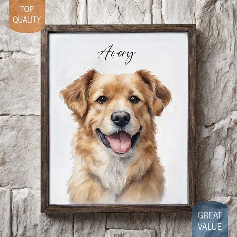 Pintura de gato, retrato de mascota, acuarela de mascota, retrato personalizado de gato, retrato personalizado de perro, regalo para mascota, pintura de perro, regalo conmemorativo para mascota imagen 2