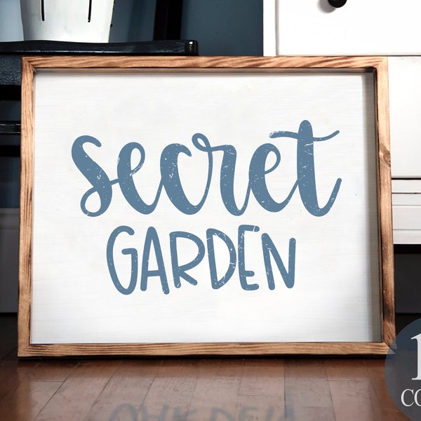 Secret garden, gardening sign, home decor, rustic garden sign, she shed decor, gardening present, gift for gardener, horticultural decor,