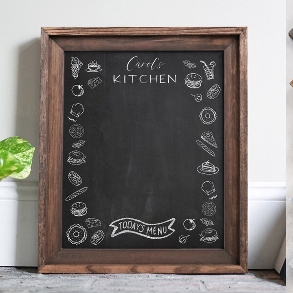 Kitchen Chalkboard Etsy