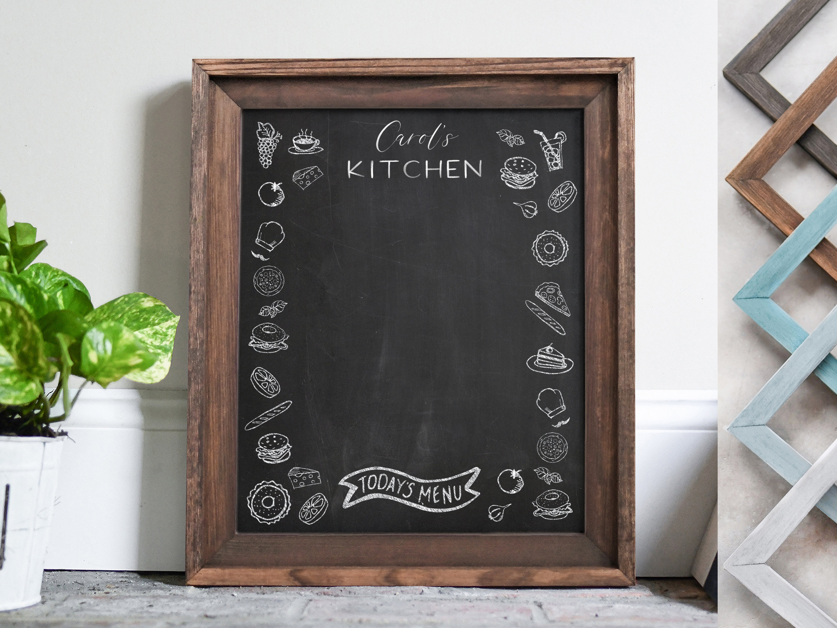 Kitchen Menu Chalkboard