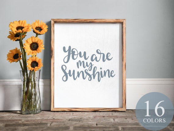 You Are My Sunshine Lyrics Wood Sign Laser Engraved Gift Children's Song