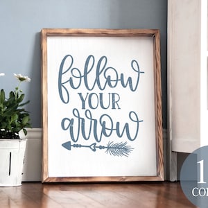 follow your arrow, inspirational sign, office decor, inspirational decor, success sign, goals sign, motivation sign, mindset sign