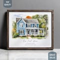 Home portrait, house painting, housewarming gift, our first home sign, home sweet home sign, watercolor home, house portrait, realtor gift