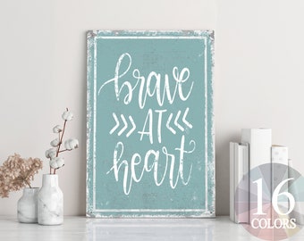 brave at heart, boho kids room, boho nursery, bohemian sign, adventure decor, kids room, colorful kids decor, custom kids sign, bohemian kid
