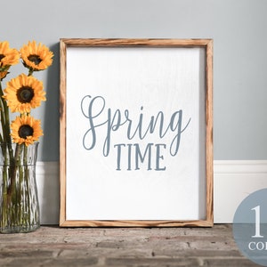 Spring time, spring time quote, spring time sign, spring sign, cute spring sign, framed wood sign, minimalist sign, spring decor,