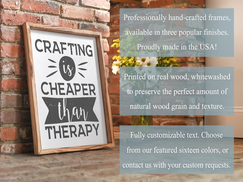 Crafting Is Cheaper Than Therapy Crafting Sign Funny Crafting Sign