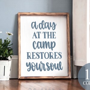 une journée au camp restaure votre âme, décor de camping-car, cadeau de camping-car, panneau de vr, panneau de vamping, cadeau pour campeur, cadeau de camping, camping-car de campagne, ferme