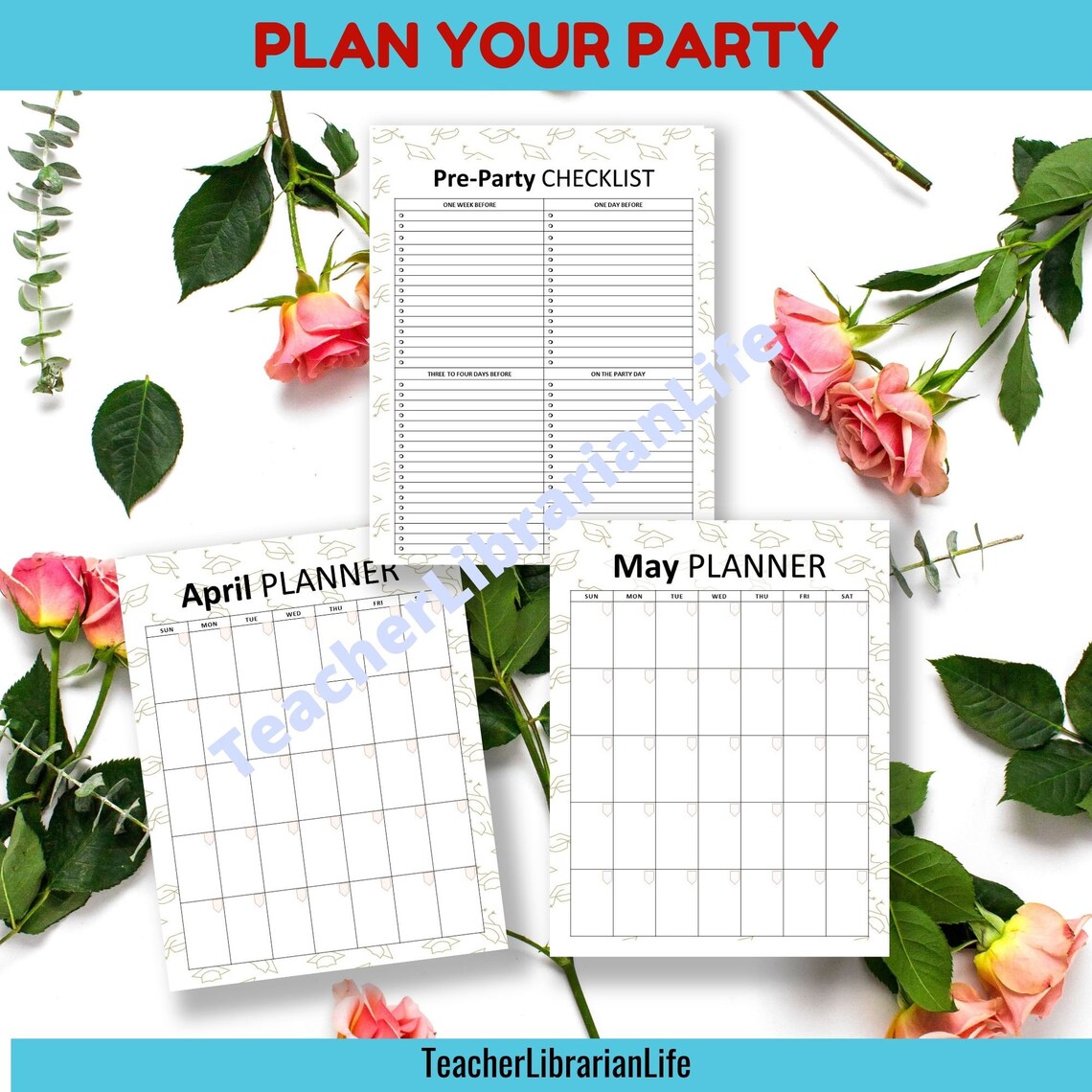 Graduation Party Planner Printable Graduation Planner Party Etsy