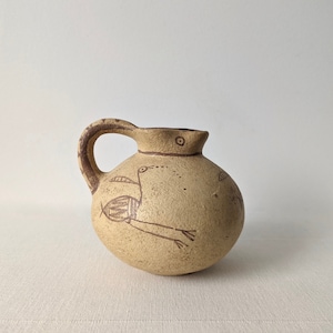 earthenware vessel | painted cypriot pottery jug | terracotta vase