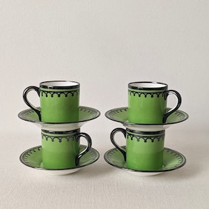 green & platinum espresso cups | demitasse cups | star paragon china