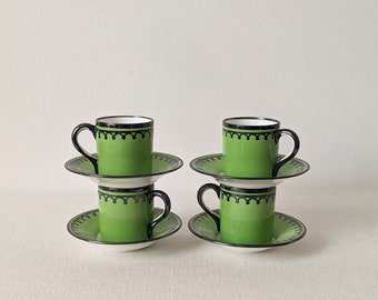 green & platinum espresso cups | demitasse cups | star paragon china