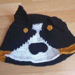 Bernese Mountain Dog bucket hat crochet