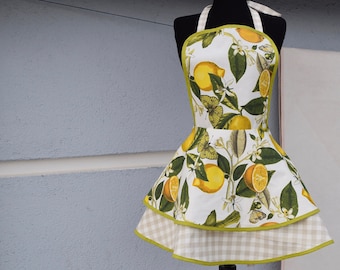 Handmade Retro Fruit Apron Women
