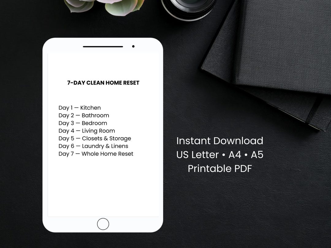 Daily Weekly Home Cleaning Printable Checklist - Etsy