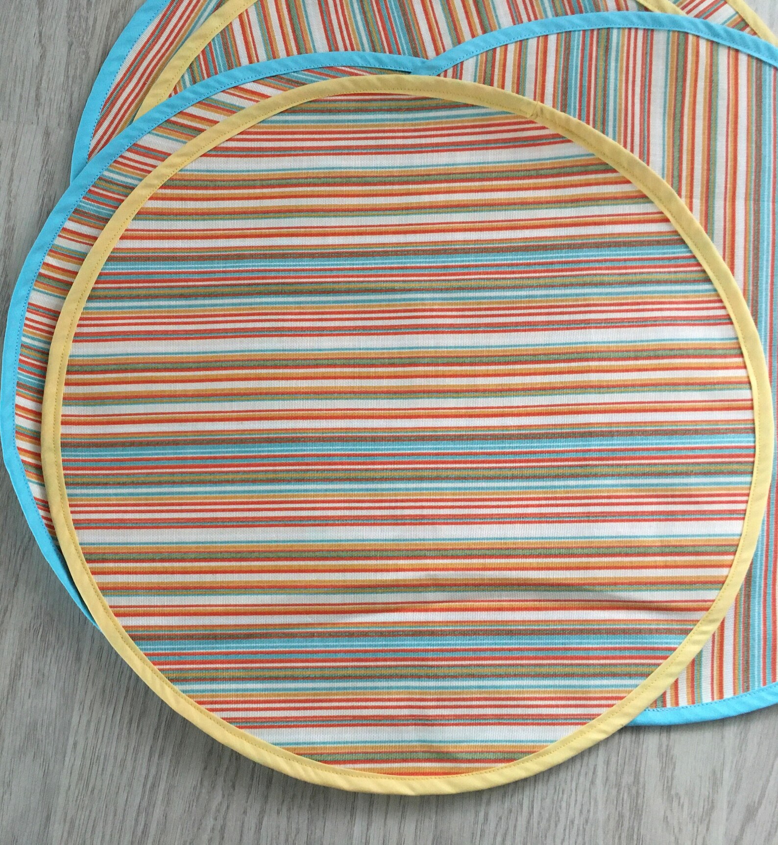 Circle table mats Placemats set of 6 Gift for wife Etsy