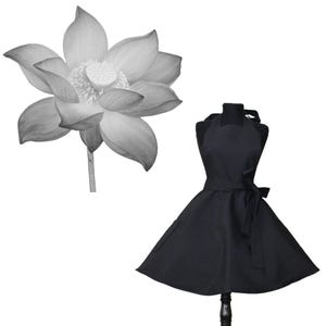 Black Kitchen Apron Handmade