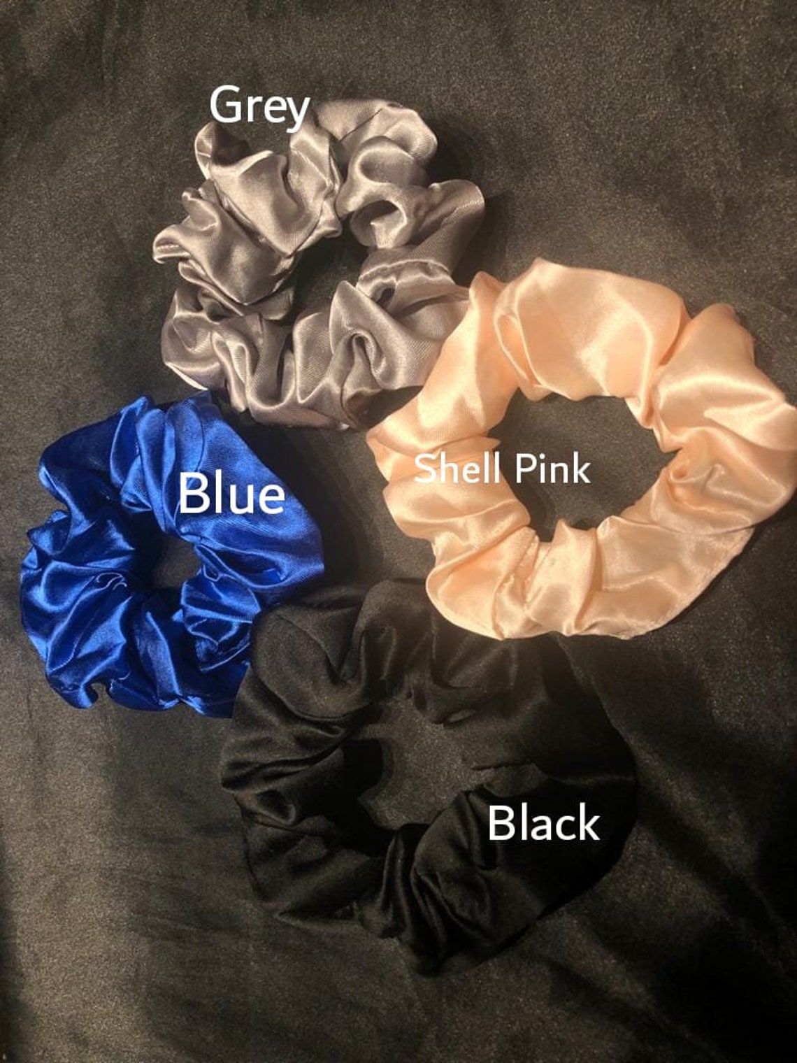 Scrunchies Silk Satin Soft Hair Ties for Curly Hair Large Etsy