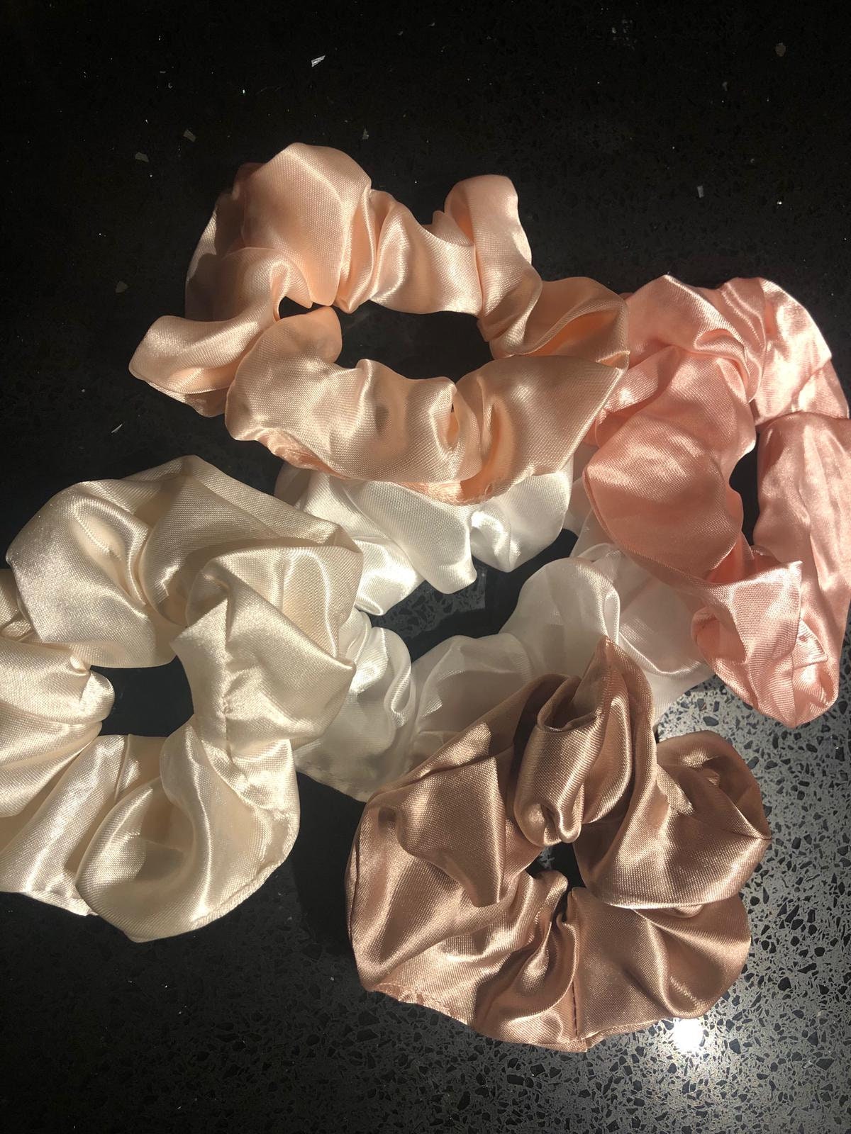 Scrunchies Silk Satin Soft Hair Ties for Curly Hair Large Etsy